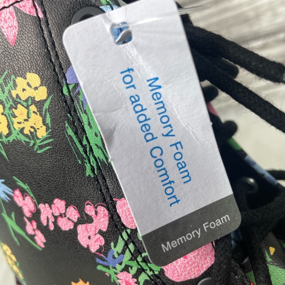 Rainbow Floral No Boundaries Memory Foam Combat Boots - Picture 7 of 9
